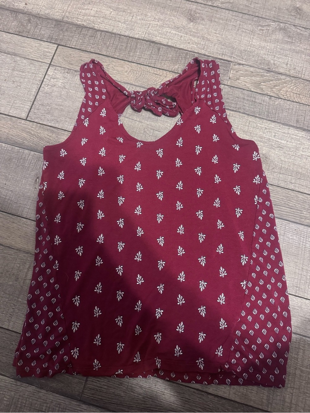 Womens Burgundy Printed Tank Dress